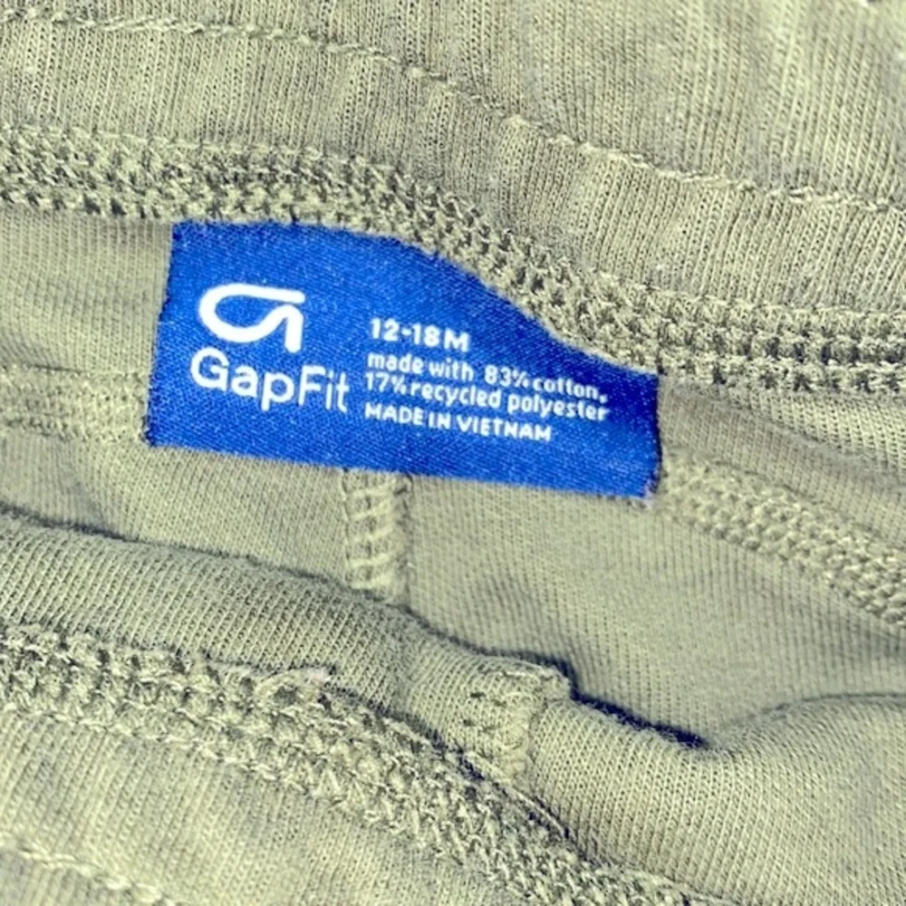 Gap fit olive green joggers size 12-18 months